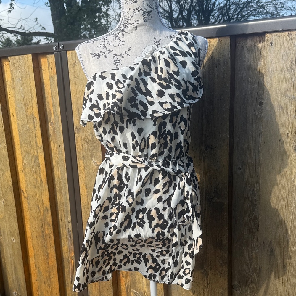 Charlotte Russe Black and White Animal Print Dress
